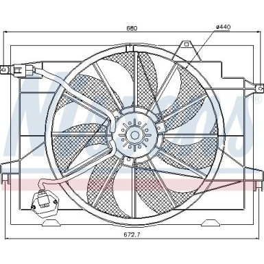 Kühlerlüfter PKW | HYUNDAI TUSCON 2,0-2,0 D 04 | 85366