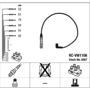 Zündleitungssatz | RC-VW1106