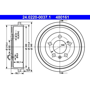 Bremstrommel. Skoda T. Fabia 1,0-2,0 99 | 24.0220-0037.1 Bremstrommel. Skoda T. Fabia 1,0-2,0 99 | 24.0220-0037.1
