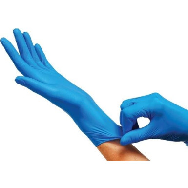 Puderfreie Nitril-Handschuhe Blau L-Maxter (200 Stück) | EMRNBN200/L01