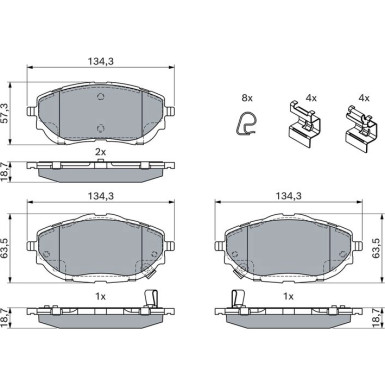 Bremsklötze | TOYOTA | 0 986 494 676