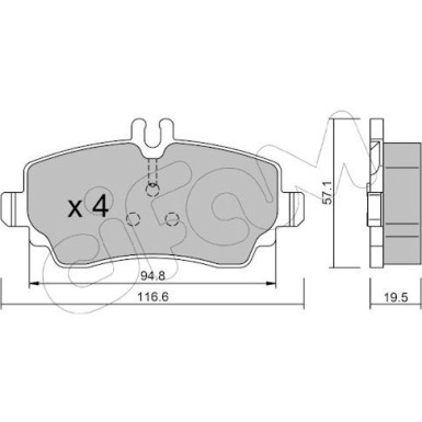 CIFAM Bremsbelagsatz, Scheibenbremse 822-310-1