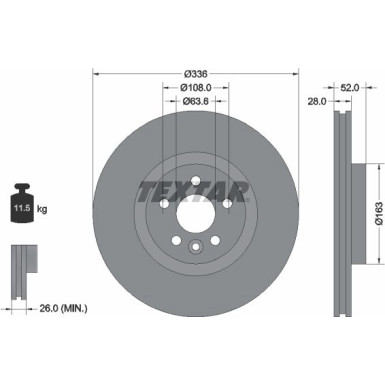 Bremsscheibe Volvo P. S70/S90/V70/V90 336Mm PRO 92168203