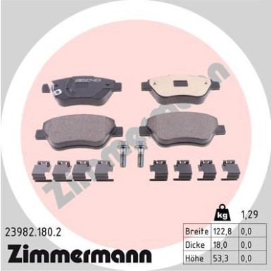 ZIMMERMANN Bremsbeläge 23982.180.2