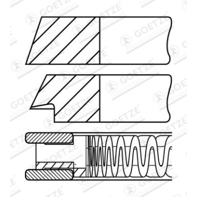 GOETZE ENGINE Kolbenringsatz 08-102500-00