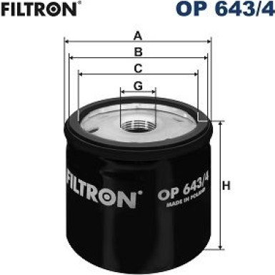 FILTRON Ölfilter OP 643/4