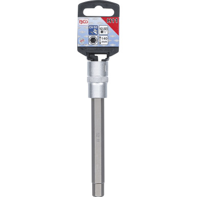 BGS Bit-Einsatz | Länge 140 mm | Antrieb Innenvierkant 12,5 mm (1/2"""") | Innensechskant 11 mm | 5184-H11