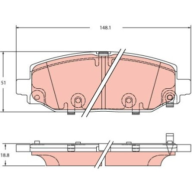 Bremsklötze HA | JEEP Wrangler 17 | GDB2360