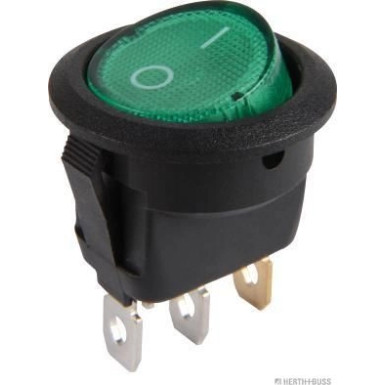 Wippschalter grün geclipst | Anschluss: 3x2,8mm | 70468071