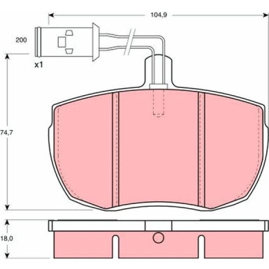Bremsklötze VA | FORD Transit,LAND ROVER 85 | GDB789