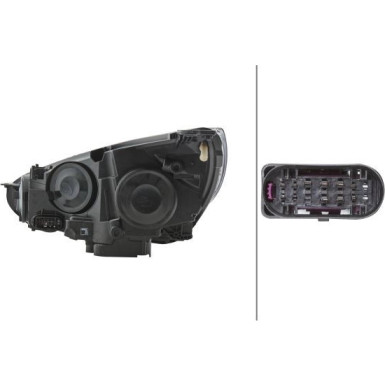 Scheinwerfer R H1/H7+MOT+TGFL LED CHR HE PQ | FORD FOCUS 11,14-8,18 | 1EE 354 827-081