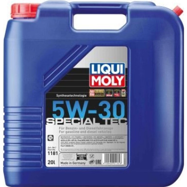 Liqui Moly Special Tec 5W-30 20 l | 1181 | 20L Kanister Kunststoff