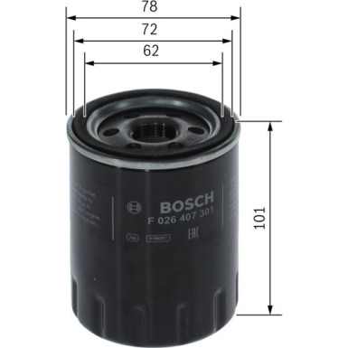 Ölfilter | FORD USA Explorer,Mustang 04 | F 026 407 301