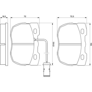 Bremsklötze | LAND ROVER | 0 986 424 287