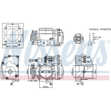 NISSENS Drosselklappenstutzen NISSENS Drosselklappenstutzen