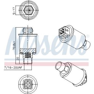 NISSENS Druckschalter, Klimaanlage 301018 FIRST FIT