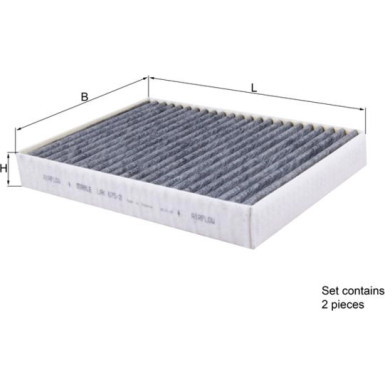 MAHLE Filter, Innenraumluft LAK 675/2/S