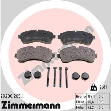 ZIMMERMANN Bremsbeläge