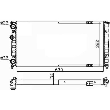 NRF Kühler, Motorkühlung 58135 NRF Kühler, Motorkühlung 58135