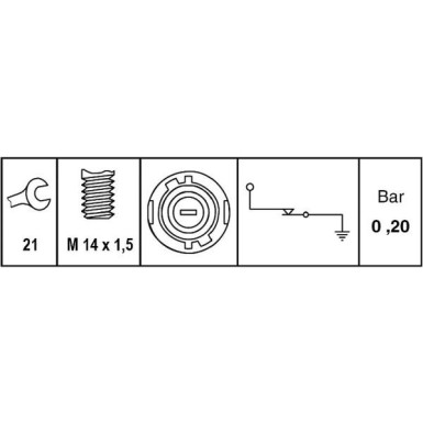 HELLA Öldruckschalter 6ZL 009 600-051