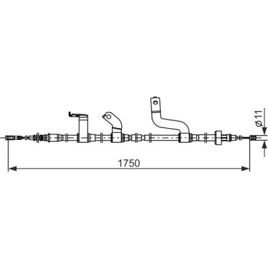 1 987 482 850 Seilzug, Feststellbremse 1 987 482 850 Seilzug, Feststellbremse