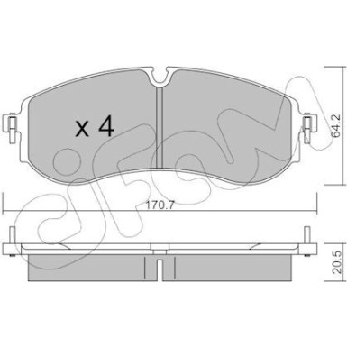 CIFAM Bremsbelagsatz, Scheibenbremse 822-1263-0