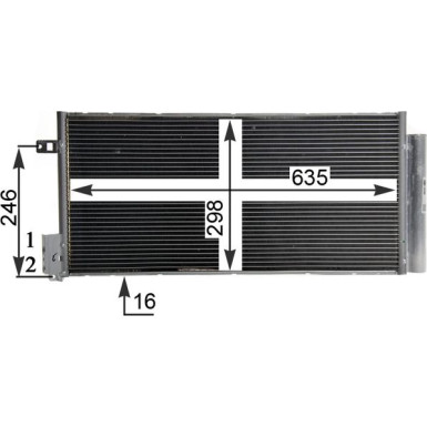 Kondensator, Klimaanlage BEHR AC 505 001S