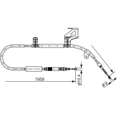 Handbremsseil re | AUDI A6 97 | 1987477604