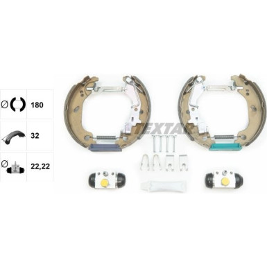 Satz Bremsbacken Fiat T. Punto Ii 09/99 - (180X32mm / Mit Abs) Shoe Kit Pro 84054401