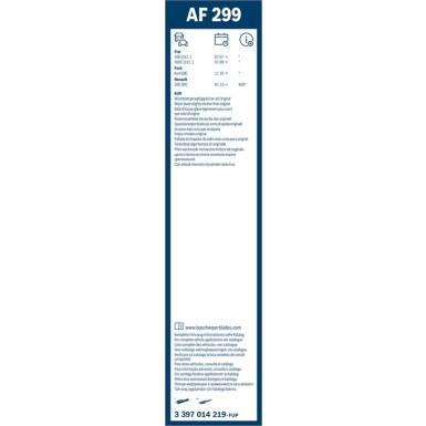 AF299 BOSCH | Aerofit | Fiat 500, FORD Ka II | 3397014219