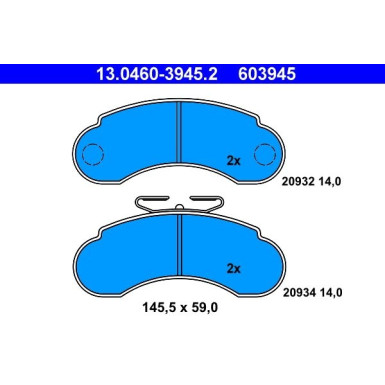 ATE Bremsbeläge | 13.0460-3945.2