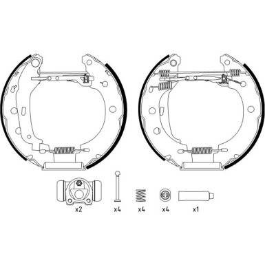 Satz Bremsbacken Renault Kangoo 97 Shoe Kit Pro 84052800