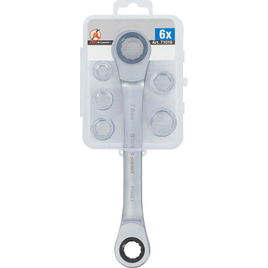 BGS Ratschen-Ringschlüssel mit Adaptersatz SW 8 - 19 mm 6-tlg BGS Do it yourself 71016