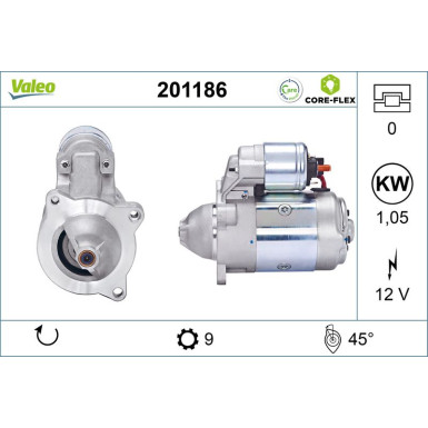 VALEO Anlasser 201186 VALEO CORE-FLEX