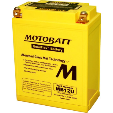 Motorrad Batterie 12V 15Ah/160A P+ (Abmessungen: 135X80X161/175) | MB12U