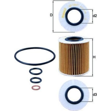 MAHLE Ölfilter | OX 166/1D