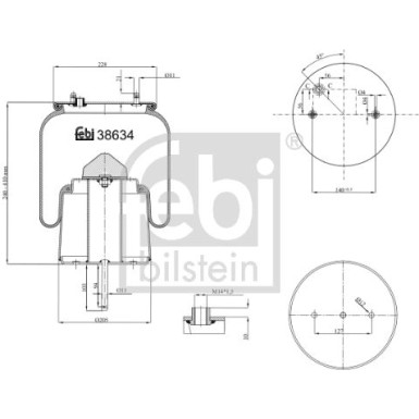FEBI BILSTEIN Luftfeder | 38634