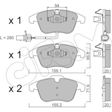 Bremsklötze VA | AUDI A4,A5 06 | 822-675-2