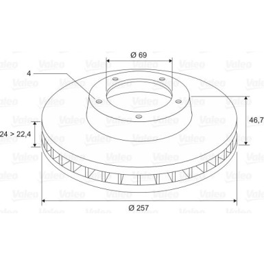 VALEO Bremsscheibe 186825