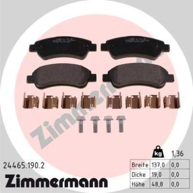 ZIMMERMANN Bremsbelagsatz, Scheibenbremse ZIMMERMANN Bremsbelagsatz, Scheibenbremse
