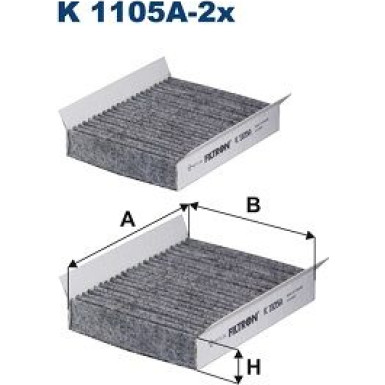 FILTRON Filter, Innenraumluft K 1105A-2x