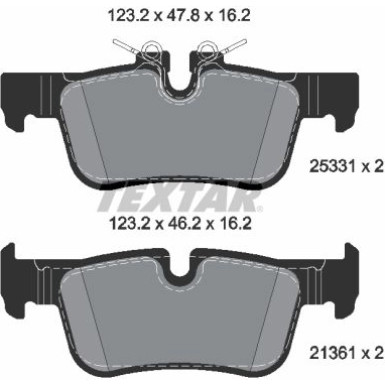 Bremsbelagsatz Bmw T. 2/I3/X1 13 | 2533101