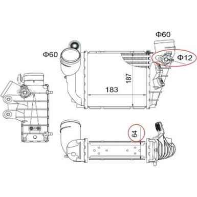 JPN Ladeluftkühler 60C9361-JPN
