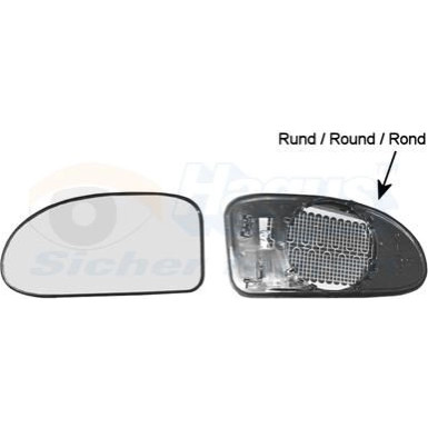 VAN WEZEL Spiegelglas, Außenspiegel 1858861 HAGUS