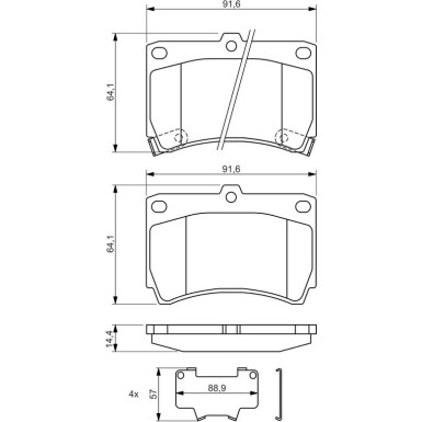 Bremsklötze | MAZDA,KIA | 0 986 461 141