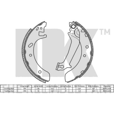 2725574 Bremsbackensatz 2725574 Bremsbackensatz