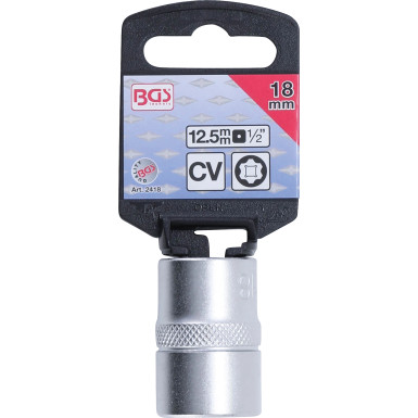 BGS Steckschlüssel-Einsatz Super Lock | Antrieb Innenvierkant 12,5 mm (1/2"""") | SW 18 mm | 2418