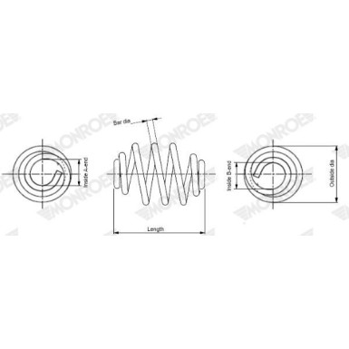 MONROE Fahrwerksfeder SN3412 MONROE Fahrwerksfeder SN3412
