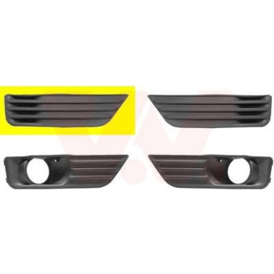 VAN WEZEL Lüftungsgitter, Stoßfänger VAN WEZEL Lüftungsgitter, Stoßfänger