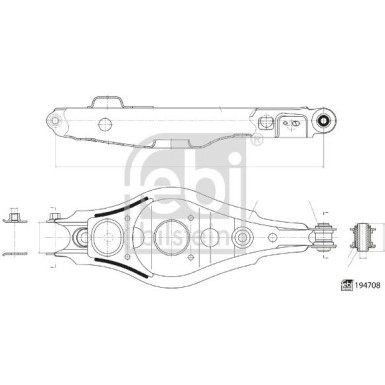 FEBI BILSTEIN Lenker, Radaufhängung 194708